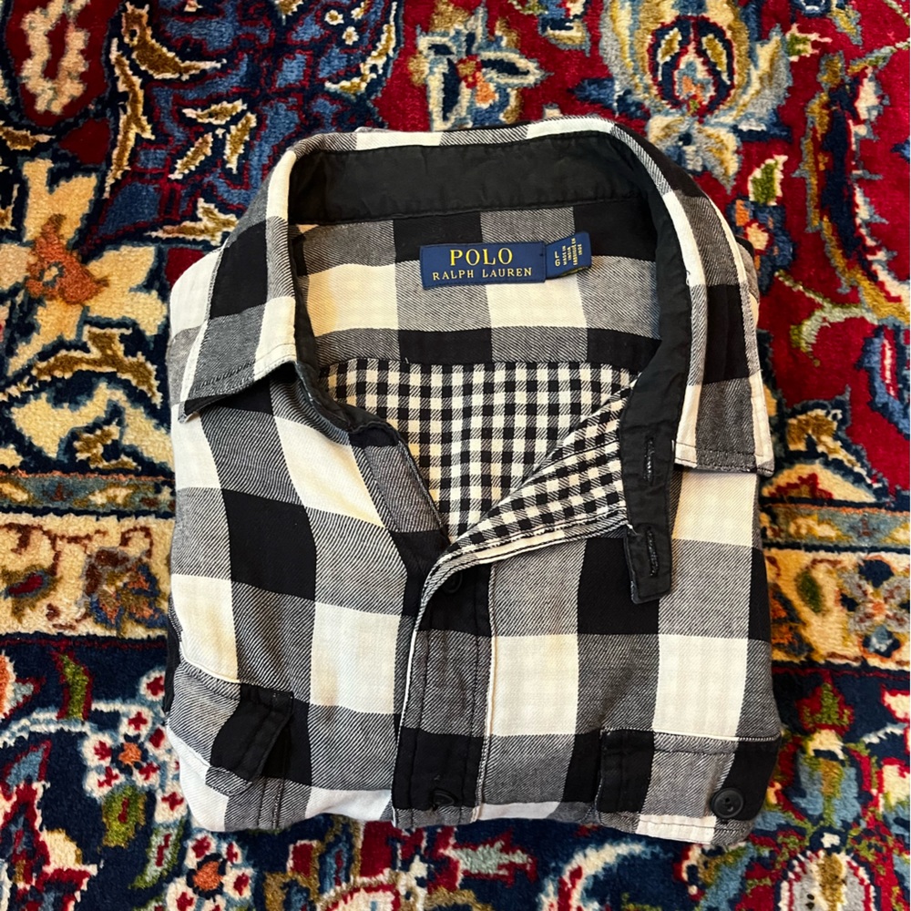Polo RL Buffalo Check Plaid Work Shirt